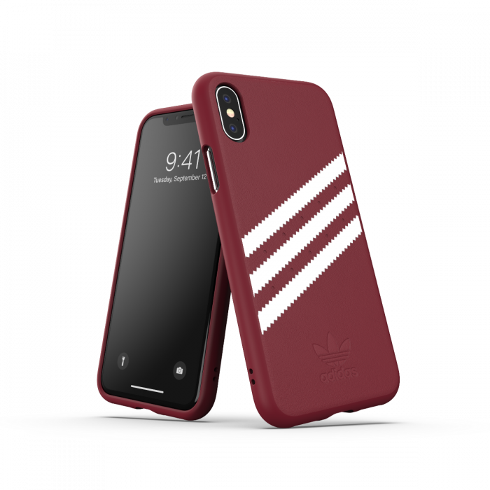 adidas OR Snap case 3-Stripes für iPhone X / Xs Weinrot günstig kaufen