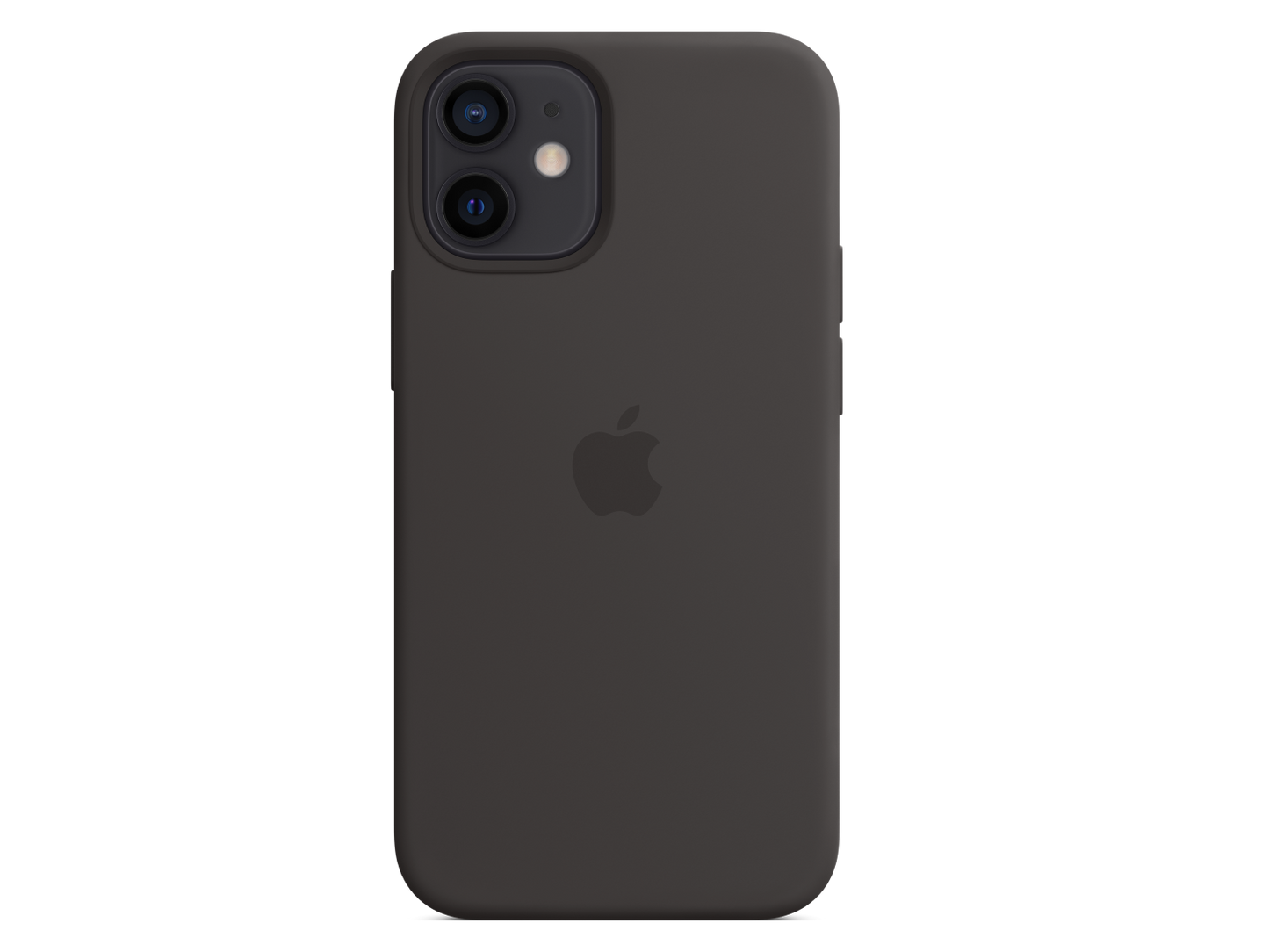 Apple iPhone 12 Mini Silikon Case mit MagSafe Schwarz günstig kaufen