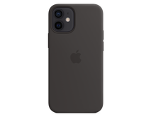 Apple iPhone 12 Mini Silikon Case mit MagSafe Schwarz günstig kaufen