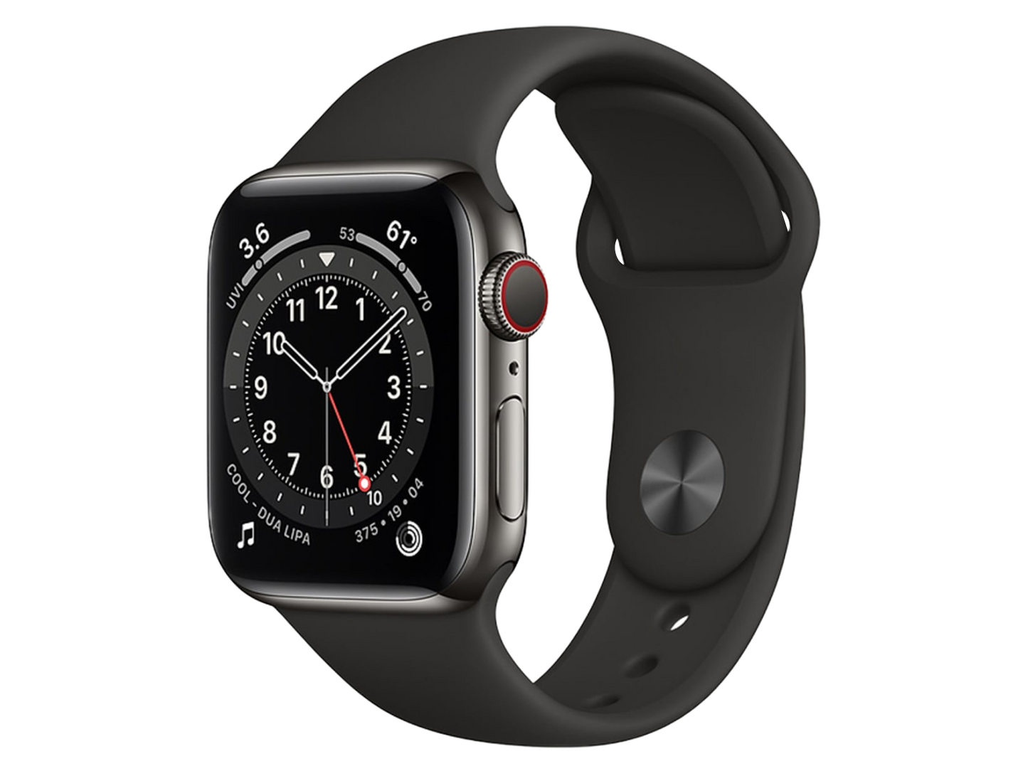 Apple Watch Series 6 44 mm Edelstahlgehäuse, Graphit günstig gebraucht kaufen
