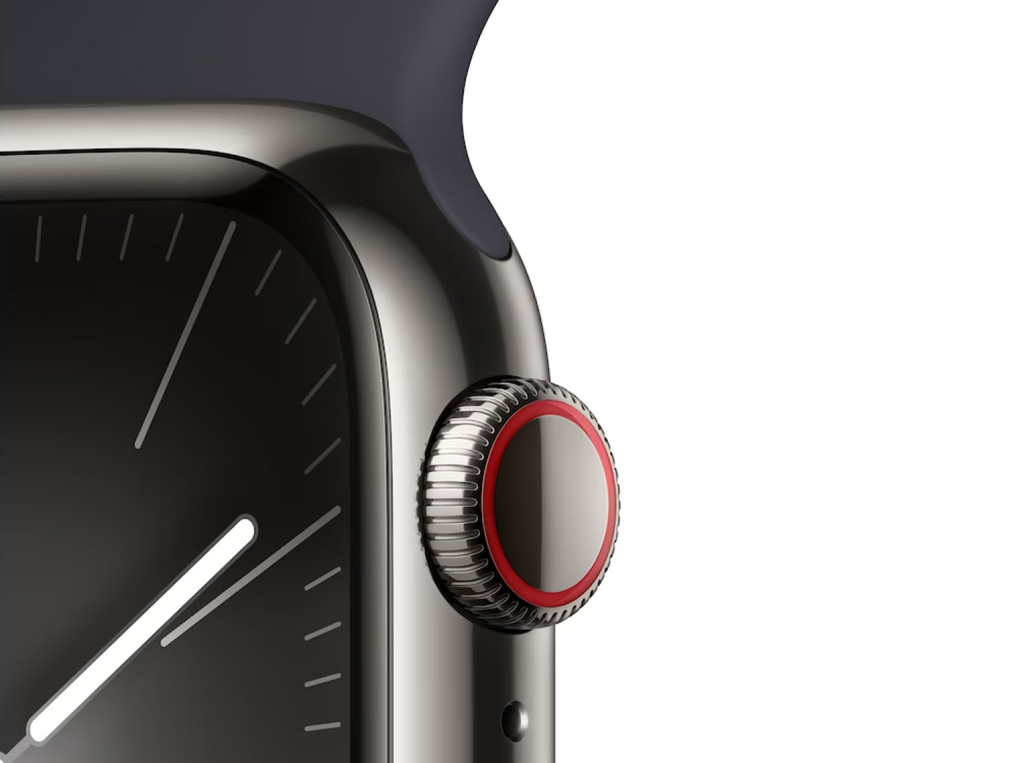 Apple Watch Series 9 41 mm Edelstahlgehäuse, Graphit günstig gebraucht kaufen