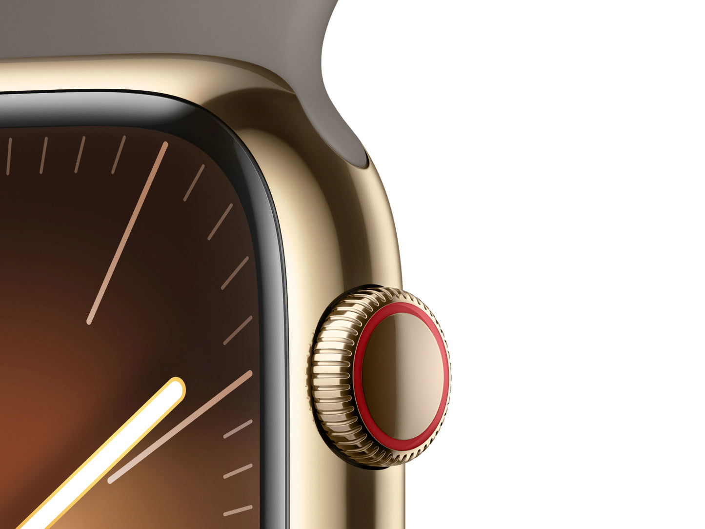 Apple Watch Series 9 45 mm Edelstahlgehäuse, Gold günstig gebraucht kaufen
