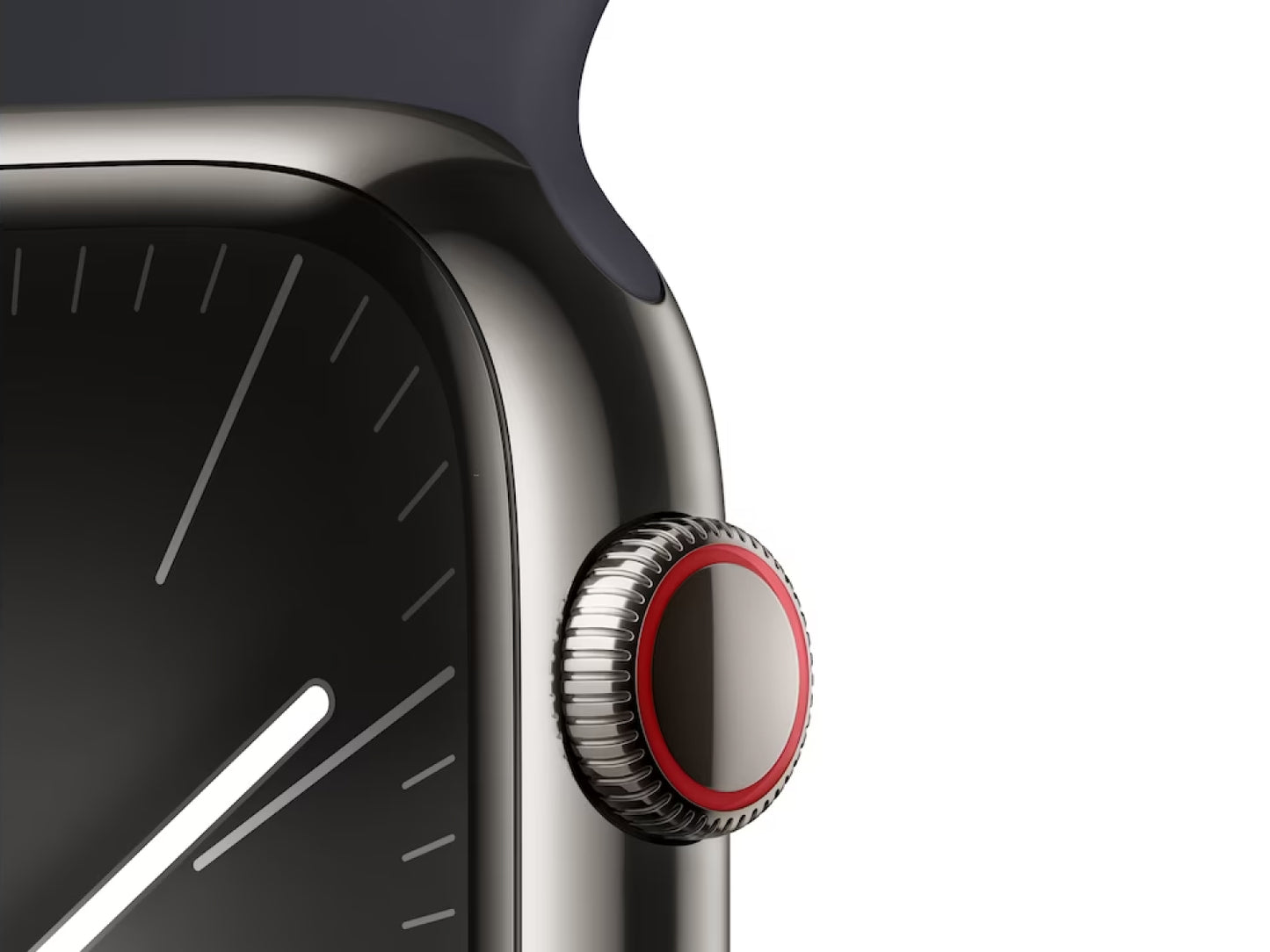 Apple Watch Series 9 45 mm Edelstahlgehäuse, Graphit günstig gebraucht kaufen