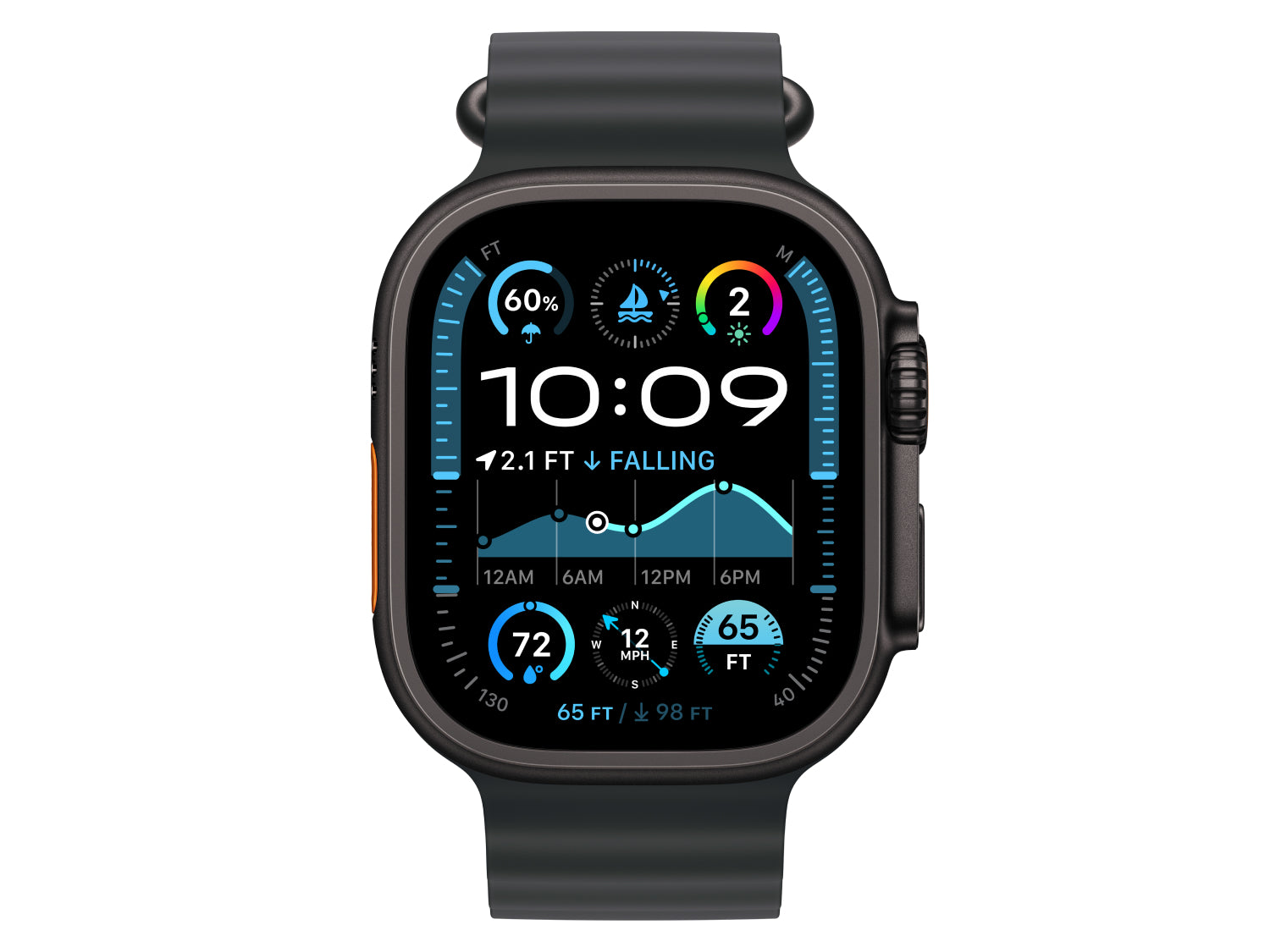 Apple Watch Ultra 2 49 mm S9 SiP Ultra 2 Titangehäuse Schwarz Schwarz günstig gebraucht kaufen