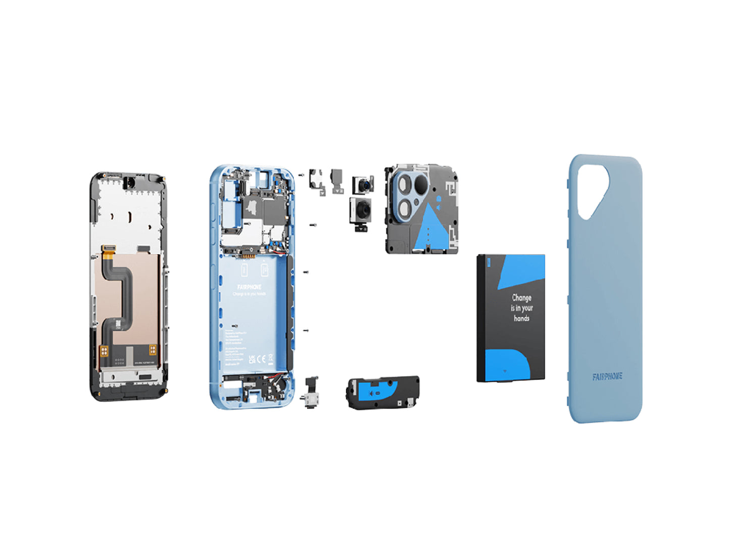 Fairphone 5 Qualcomm QCM6490 (6 nm) Himmelblau Blau günstig gebraucht kaufen