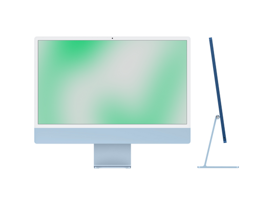 Apple iMac 24" Blau, M1, 8-Core CPU und 8-Core GPU, 1 TB, 16 GB RAM, Early 2021