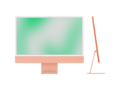 Apple iMac 24" Orange, M1, 8-Core CPU und 8-Core GPU, 2 TB, 8 GB RAM,  Early 2021