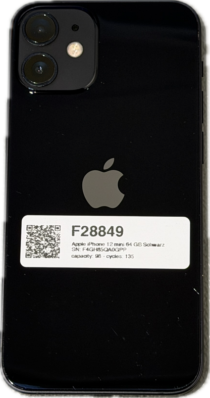 Apple iPhone 12 mini 64 GB Schwarz kaufen
