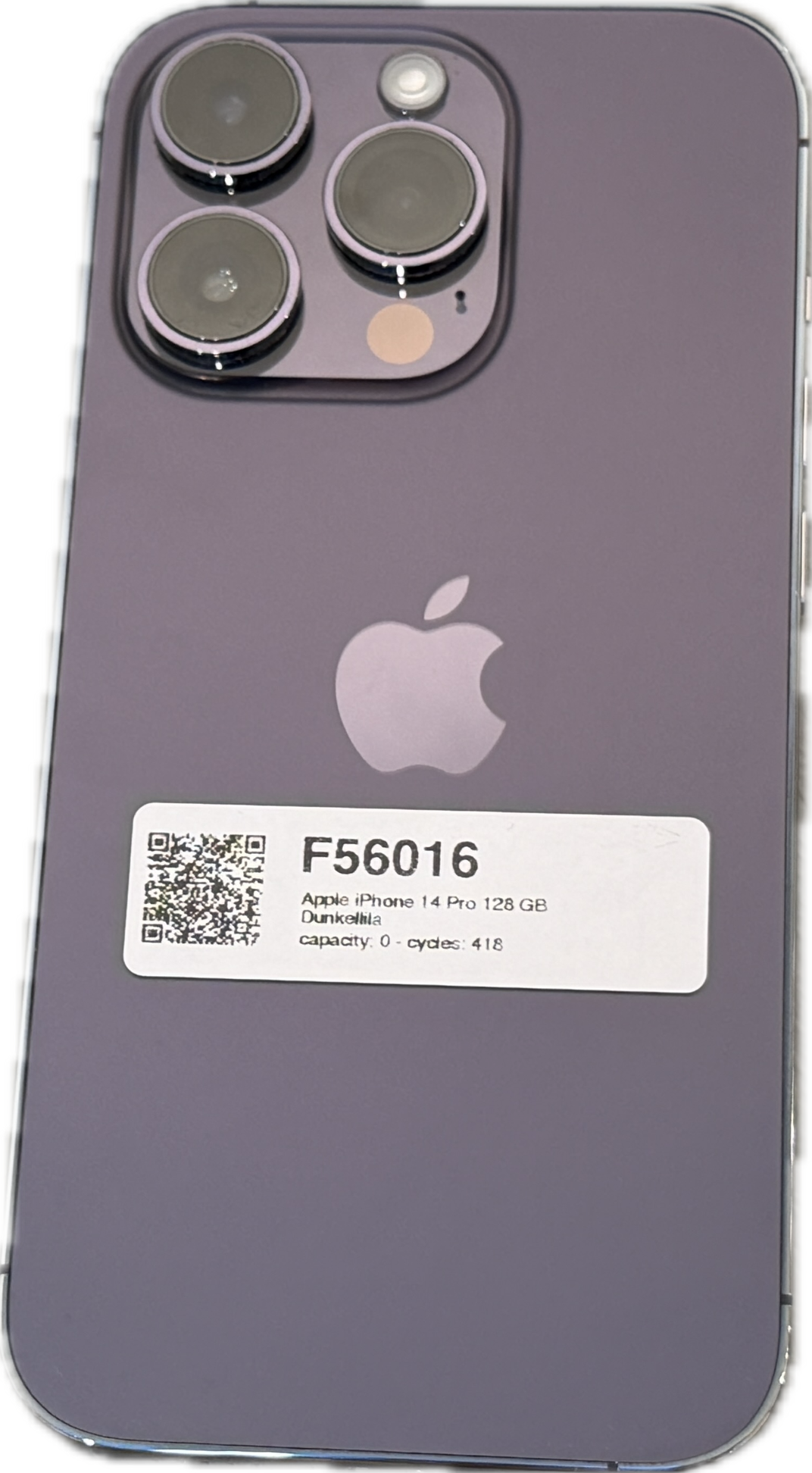 Apple iPhone 14 Pro Apple A16 Bionic (4 nm) 14 Pro Dunkellila Violett günstig gebraucht kaufen