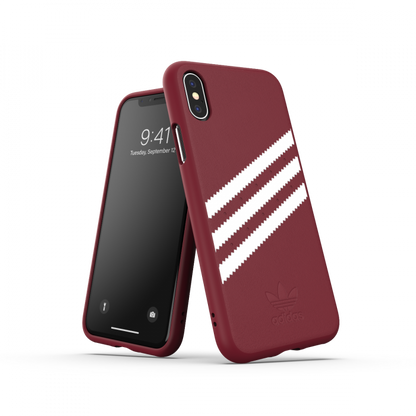 adidas OR Snap case 3-Stripes für iPhone X / Xs Weinrot günstig kaufen
