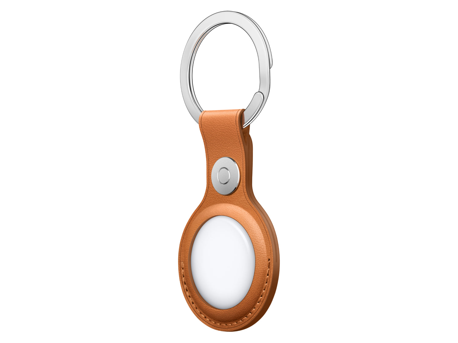 Apple AirTag Leder-Schlüsselanhänger Goldbraun günstig kaufen