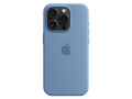 Coque en silicone Apple iPhone 15 Pro avec MagSafe MT1L3FE/A Bleu hiver
