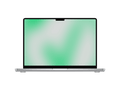 Apple MacBook Pro 14" Argent, écran Nanotexture, M5, processeur 10 cœurs et GPU 10 cœurs, 512 Go, 24 Go RAM, fin 2025, CH