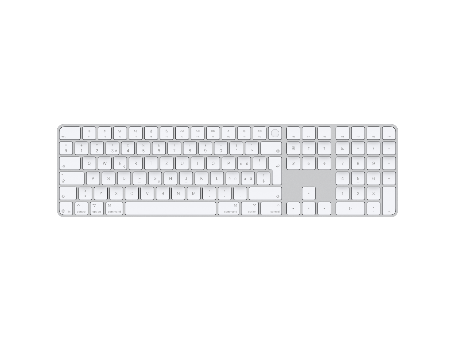 Apple Magic Keyboard mit Touch ID und Ziffernblock (2024) USB-C Silber CH-Layout günstig kaufen
