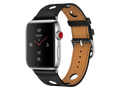 Apple Watch Hermès Series 3 GPS + Cellular, 42 mm Edelstahlgehäuse, Single Tour Rallye Gala-Lederarmband, Noir