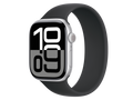 Apple Watch Series 10 GPS, 46 mm aluminium case, silver custom strap