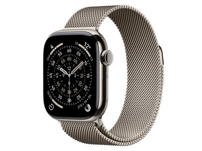 Apple Watch Series 11 42 mm S10 Series 11 Titangehäuse, Natur Silber günstig gebraucht kaufen