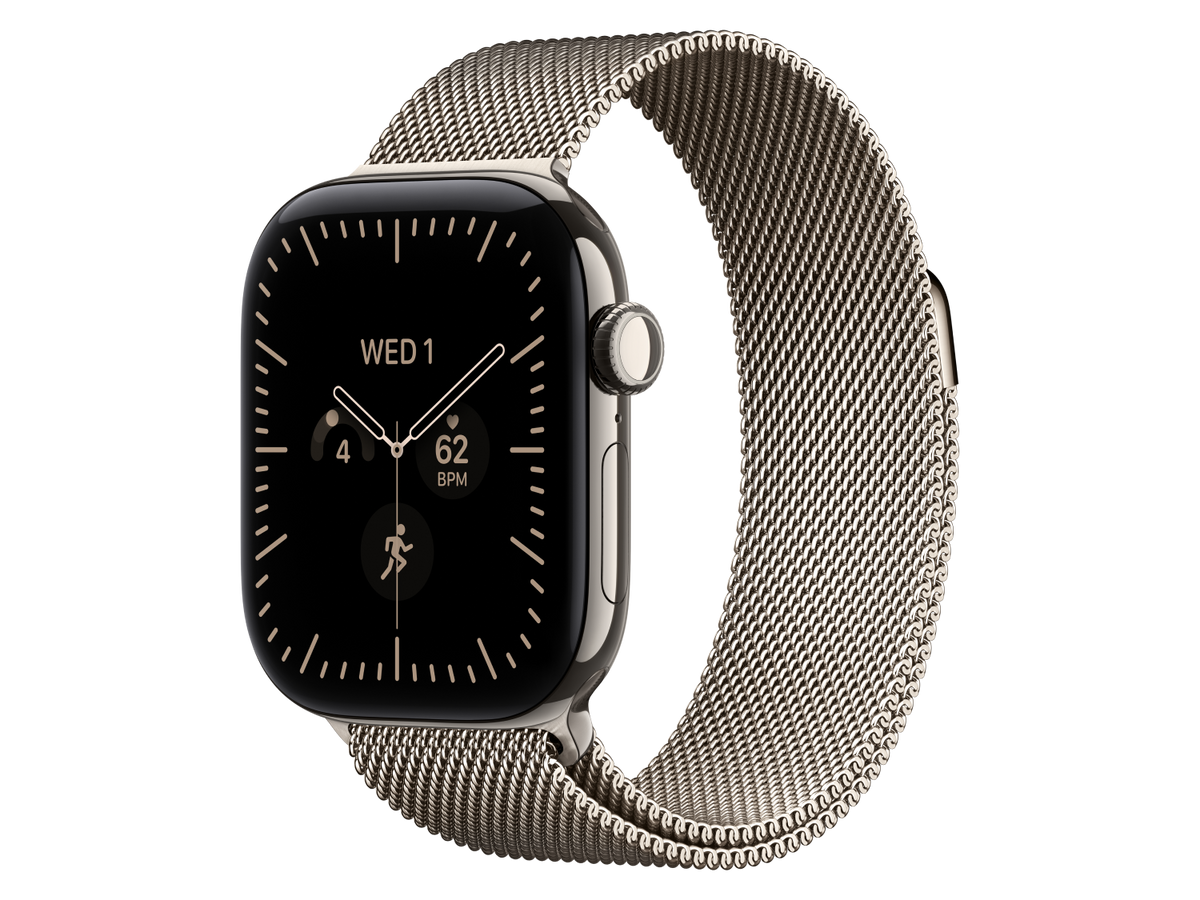 Apple Watch Series 12 GPS + Cellular, 42 mm Titangehäuse, Natur, individuelles Armband kaufen