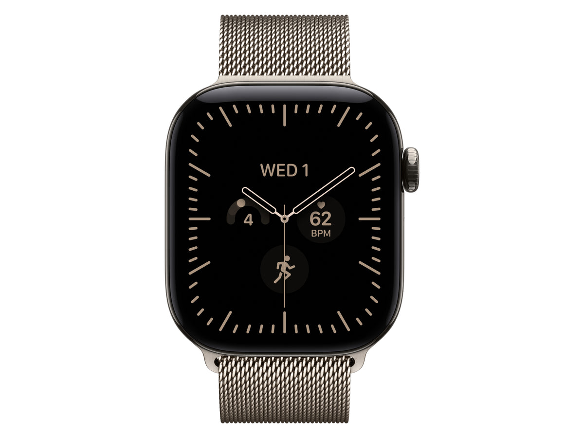 Apple Watch Series 12 GPS + Cellular, 42 mm Titangehäuse, Natur, individuelles Armband kaufen