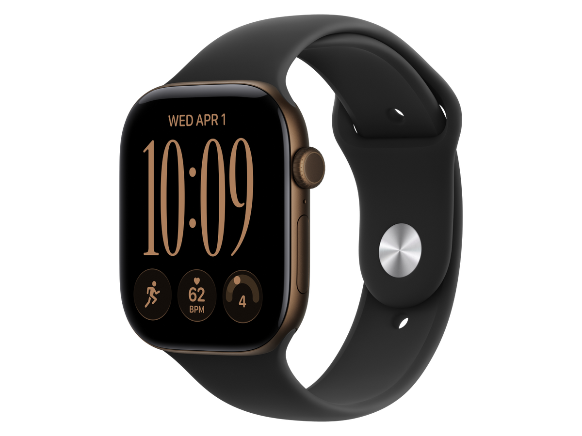 Apple Watch Series 12 GPS + Cellular, 46 mm Aluminiumgehäuse, Dunkelbronze, individuelles Armband kaufen