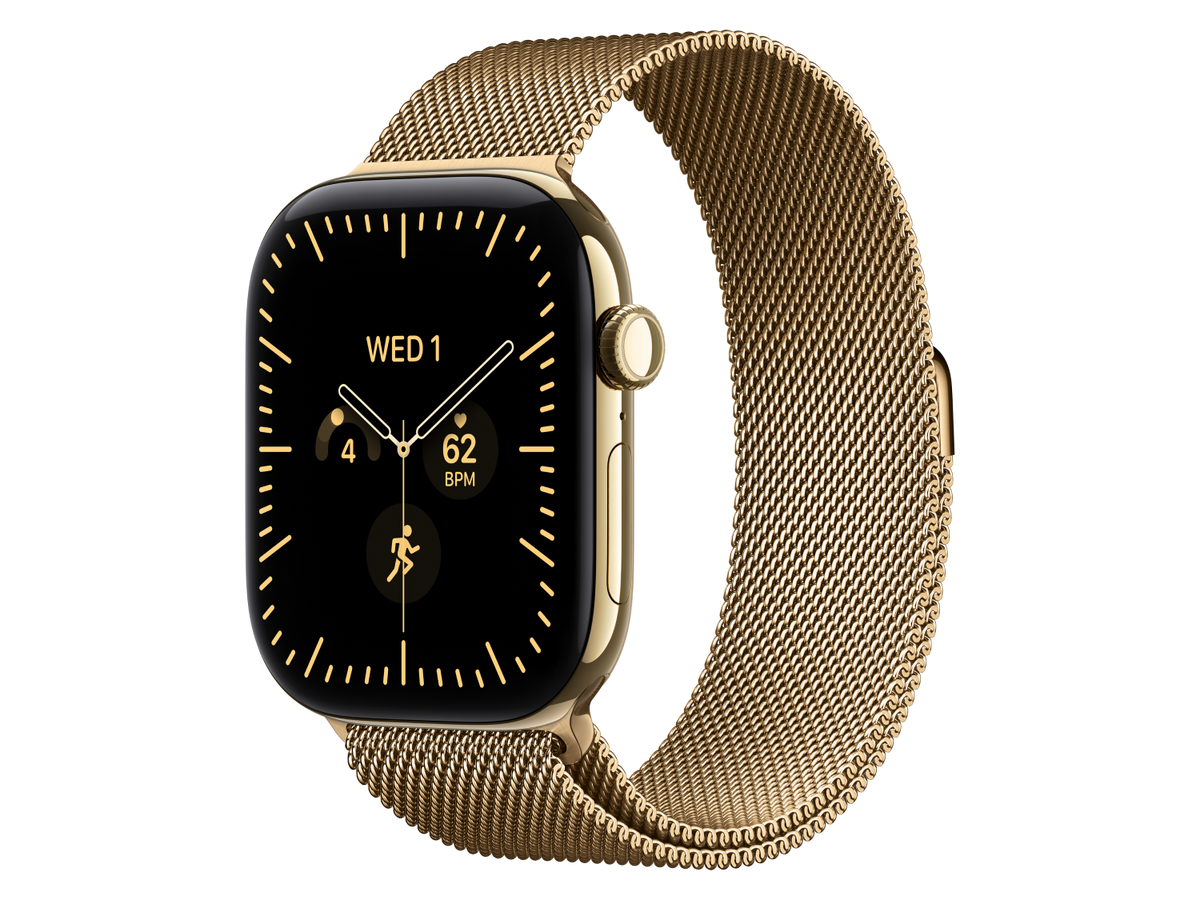 Apple Watch Series 12 GPS + Cellular, 46 mm Titangehäuse, Brillantgold, individuelles Armband kaufen