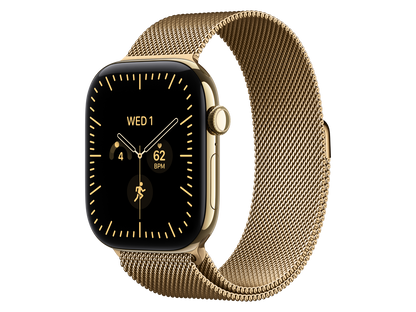 Apple Watch Series 12 GPS + Cellular, 46 mm Titangehäuse, Brillantgold, individuelles Armband kaufen