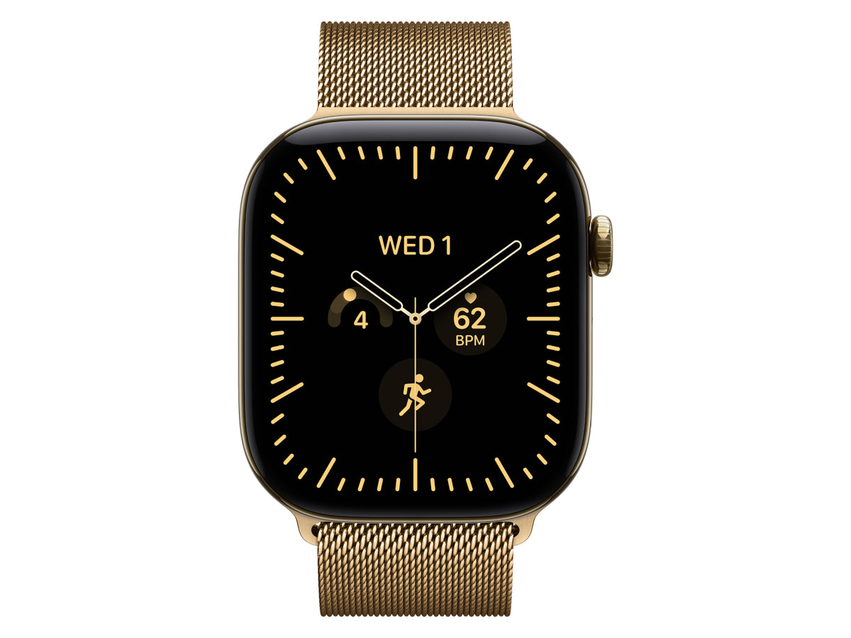Apple Watch Series 12 GPS + Cellular, 46 mm Titangehäuse, Brillantgold, individuelles Armband kaufen