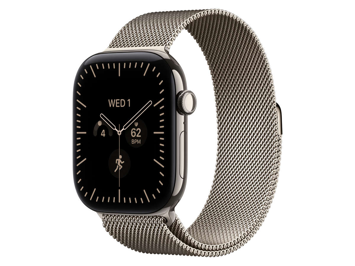 Apple Watch Series 12 GPS + Cellular, 46 mm Titangehäuse, Natur, individuelles Armband kaufen