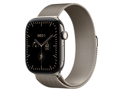 Apple Watch Series 12 GPS + Cellular, 46 mm Titangehäuse, Natur, individuelles Armband kaufen