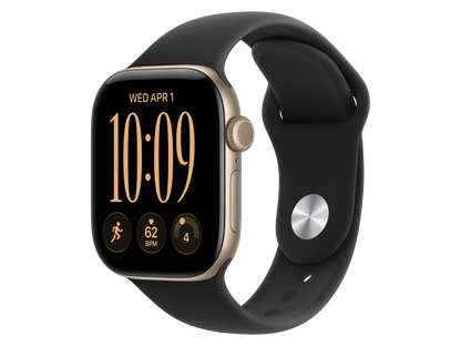 Apple Watch Series 12 GPS, 42 mm Aluminiumgehäuse, Lichtgold, individuelles Armband kaufen