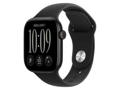 Apple Watch Series 12 GPS, 42 mm Aluminiumgehäuse, Schwarz, individuelles Armband kaufen