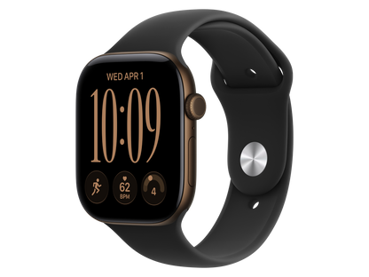 Apple Watch Series 12 GPS, 46 mm Aluminiumgehäuse, Dunkelbronze, individuelles Armband kaufen