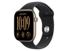 Apple Watch Series 12 GPS, 46 mm Aluminiumgehäuse, Lichtgold, individuelles Armband kaufen