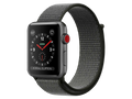 Apple Watch Series 3 GPS + Cellular, 38 mm Aluminiumgehäuse, Space Grau, Sport Loop, Schwarz