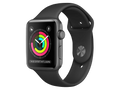 Apple Watch Series 3 GPS, 38 mm Aluminiumgehäuse, Space Grau, Sportarmband, Grau