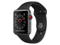 Apple Watch Series 3 GPS + Cellular, boîtier en aluminium 42 mm, gris sidéral, bracelet sport, noir