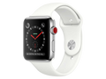 Apple Watch Series 3 GPS + Cellular, 42 mm Edelstahlgehäuse, Sportarmband, Soft Weiss