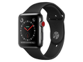 Apple Watch Series 3 GPS + Cellular, 38 mm Stainless Steel Case, Space Gray, Sport Band, Black