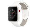 Apple Watch Series 3 GPS + Cellular, 42 mm Keramikgehäuse, Weiss, Sportarmband, Soft Weiss/Kiesel