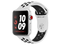 Apple Watch Series 3 Nike+ GPS + Cellular, 38 mm Aluminiumgehäuse, Silber, Nike Sportarmband, Pure Platinum/Schwarz