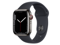 Apple Watch Series 7 GPS + Cellular, 41 mm Edelstahlgehäuse, Graphit, individuelles Armband
