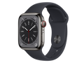 Apple Watch Series 8 GPS + Cellular, 41 mm Boîtier en acier inoxydable, Graphite
