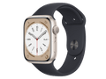 Apple Watch Series 8 GPS, 45 mm Aluminiumgehäuse, Polarstern, individuelles Armband