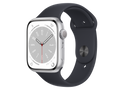 Apple Watch Series 8 GPS, 45 mm Boîtier en aluminium, Argent