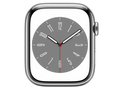 Apple Watch Series 8 GPS + Cellular, 45 mm Boîtier en acier inoxydable, Argent