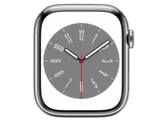 Apple Watch Series 8 45 mm Edelstahlgehäuse, Silber günstig gebraucht kaufen