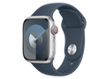 Apple Watch Series 9 GPS + Cellular, cassa in alluminio 41 mm, Argento, cinturino personalizzato