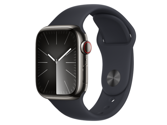 Apple Watch Series 9 41 mm Edelstahlgehäuse, Graphit günstig gebraucht kaufen