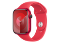 Apple Watch Series 9 GPS, boîtier en aluminium de 45 mm, (PRODUCT)RED, bracelet personnalisé