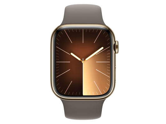 Apple Watch Series 9 45 mm Edelstahlgehäuse, Gold günstig gebraucht kaufen